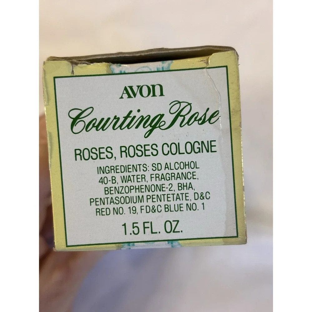 Vintage Avon Roses, Roses Cologne Courting Rose Decanter 1.5 Oz